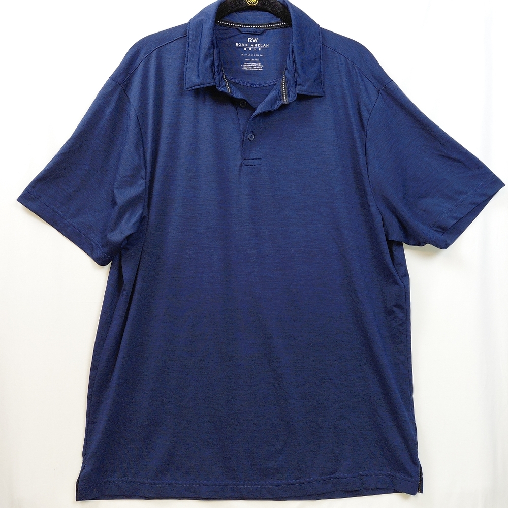 Rorie Whelan Golf Polo Men's Size Large  Navy Blue